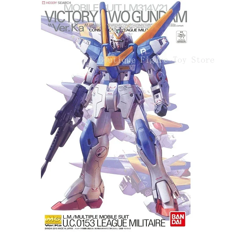 بانداي حقيقية جاندام أطقم منمذجة أنيمي الشكل MG V2 LM314V21 النصر 2 جمع Gunpla أنيمي ألعاب شخصيات الحركة للأطفال #2