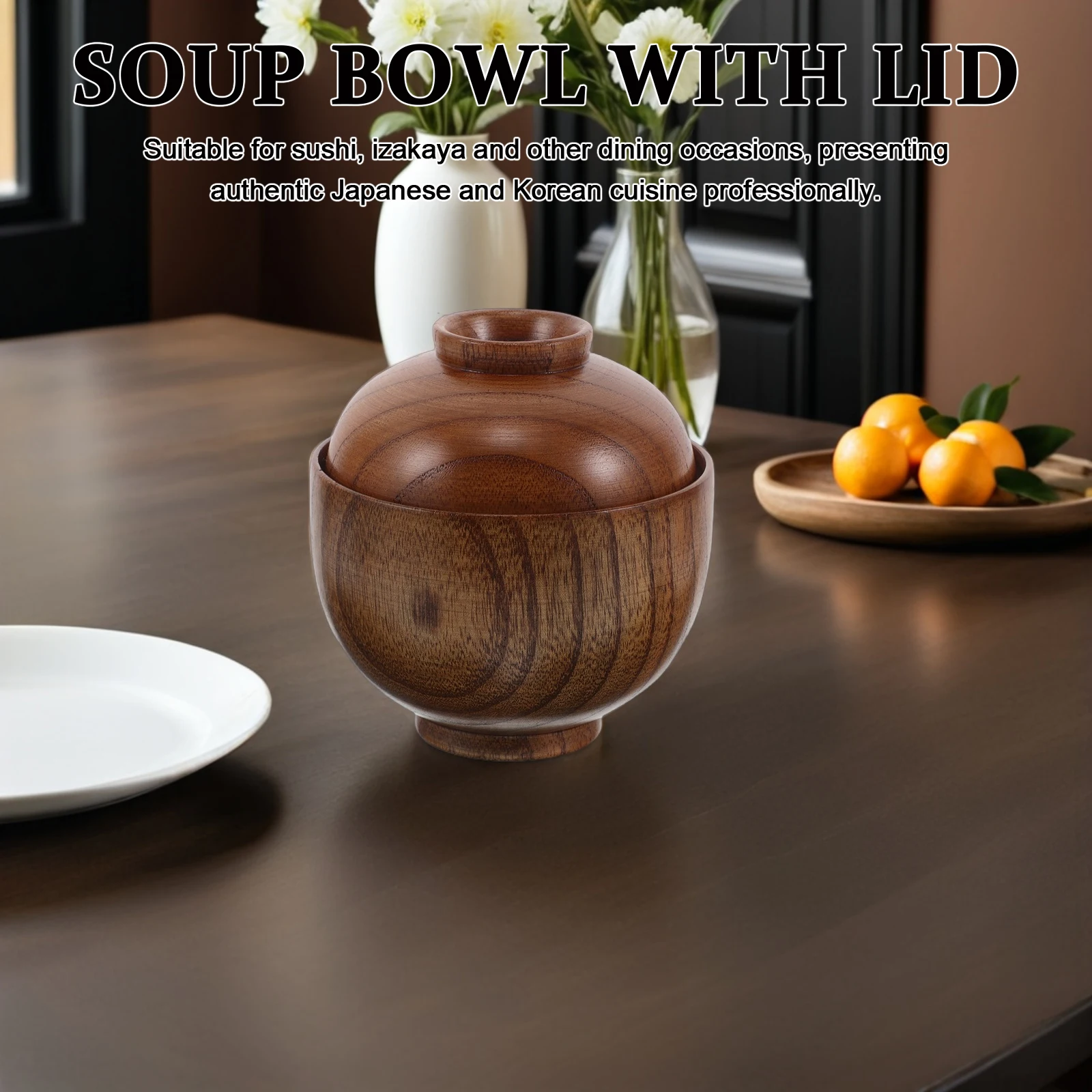 

Miso Soup Bowl Japanese Style With Lid Heat Retention Rice Noodle Serving Bowl Kitchen Supply Restaurant Home Use