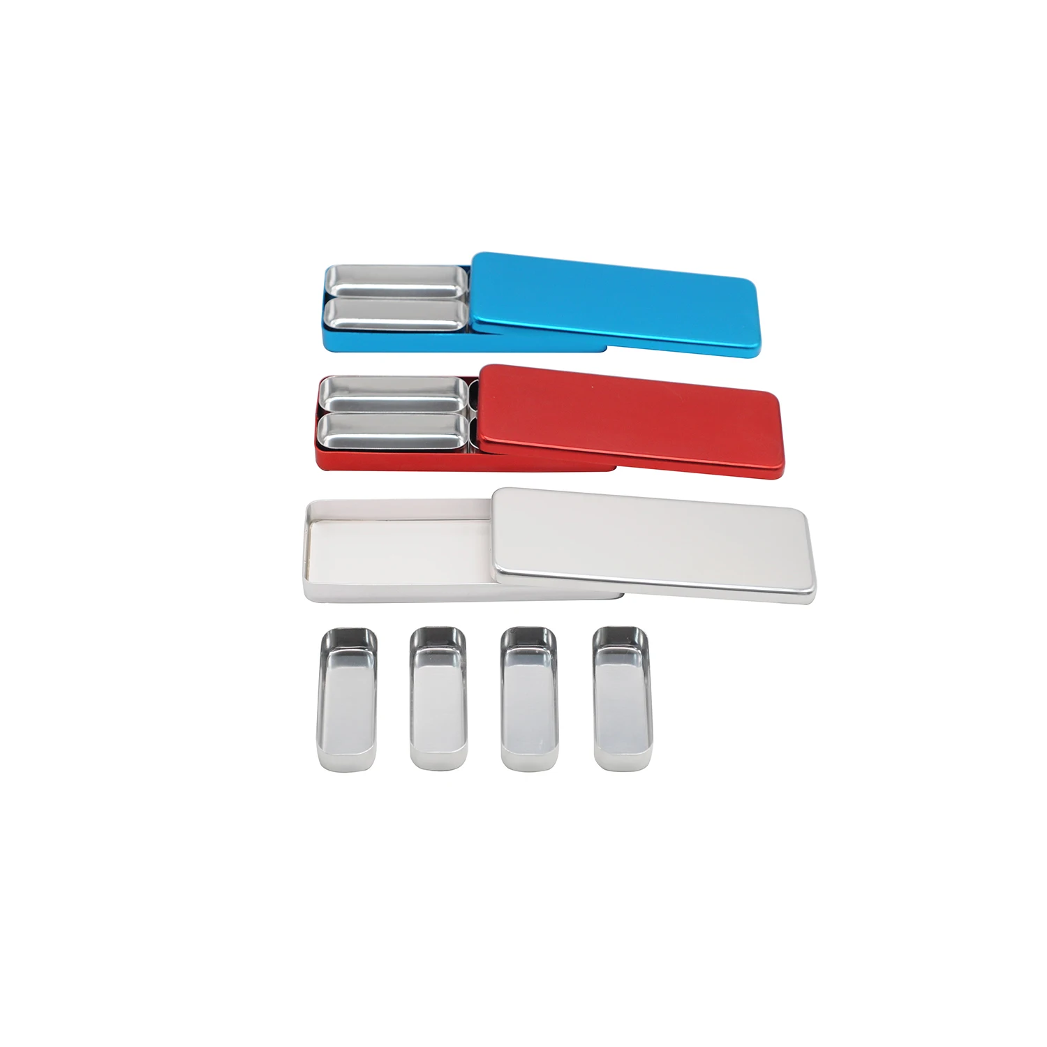 

1Pcs Dental Bur Sterilization Case 3 Colors Aluminum Alloy Heat Resistant 135C With Hole Design For Clinic Autoclavable Box