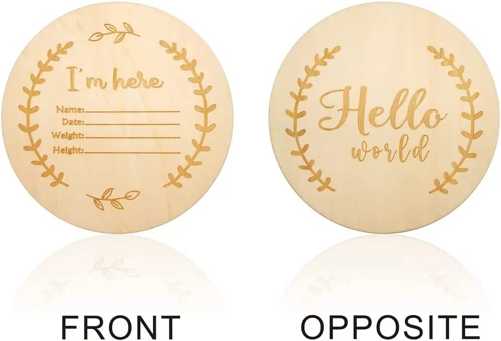 

20 шт./лот деревянный новорожденный знак объявления для больницы-Двусторонняя гравировка