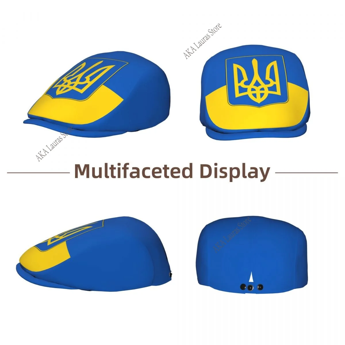 Newsboy Cap Flag Of Ukraine Vintage Casual Cap Berets Visor Gatsby Flat Ivy Hat Elegant Men's Beret