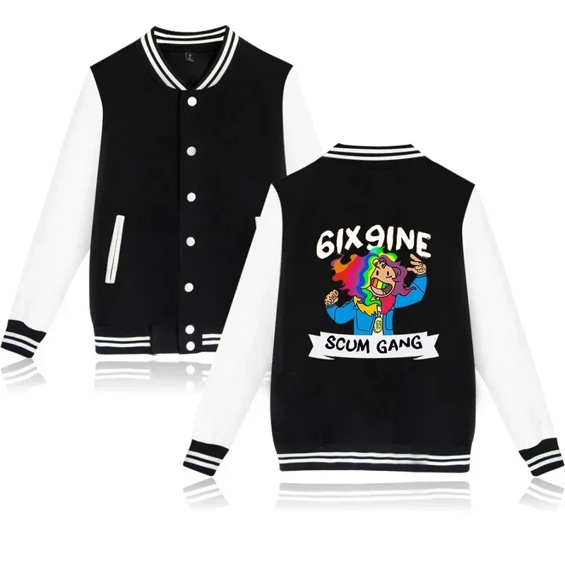 

Teashi69 6ix9ine scum gang women/men hoodies sweatshirts rapper Rap Hip hop streetwear funny college baseball jacket outerwear