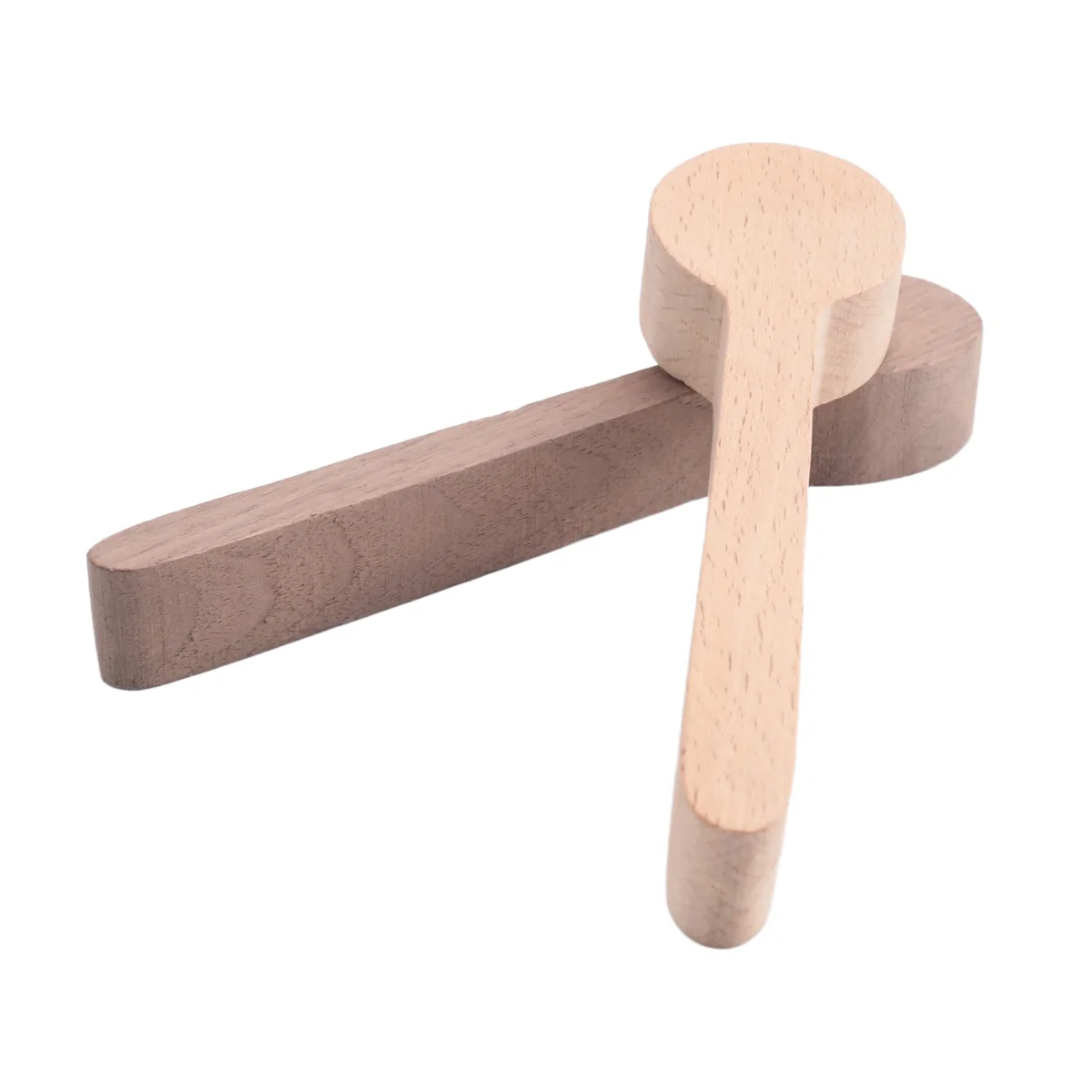 2Pcs Wood Carving Spoon Blank Set Beech and Walnut Unfinished Wooden Wooden Craft Whittling Beech Wood and Walnut wood
