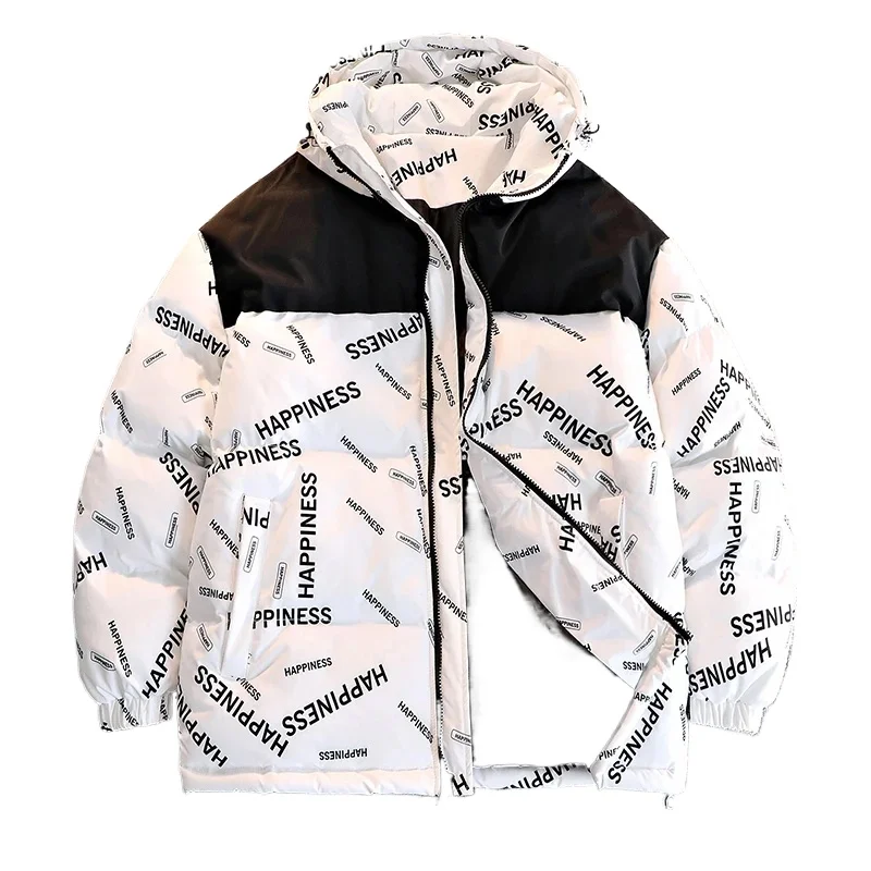 

Winter Men Clothes New Parkas Cotton Padded Men Coat Winter Thick Warm Hooded Men Overcoat Teenagers Padded Jacket Down Jacket