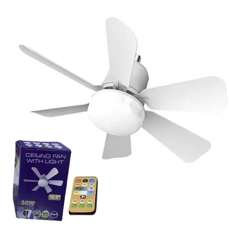 

LED Ceiling Fan Light E27 With Remote Control For Dimming Suitable For Living Room Study Bedroom And Home Use