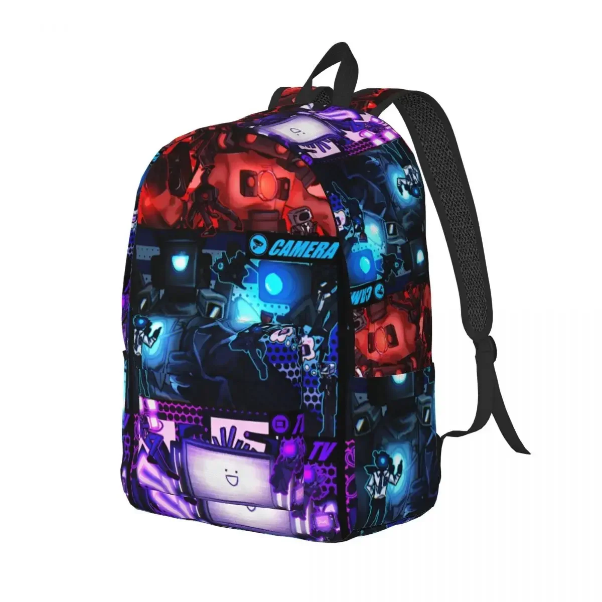 Custom Bag Skibidi Toilet Speakerman Backpack Men Women Fashion Student Work Daypack Cameraman TVman Humor Cartoon Laptop Canvas