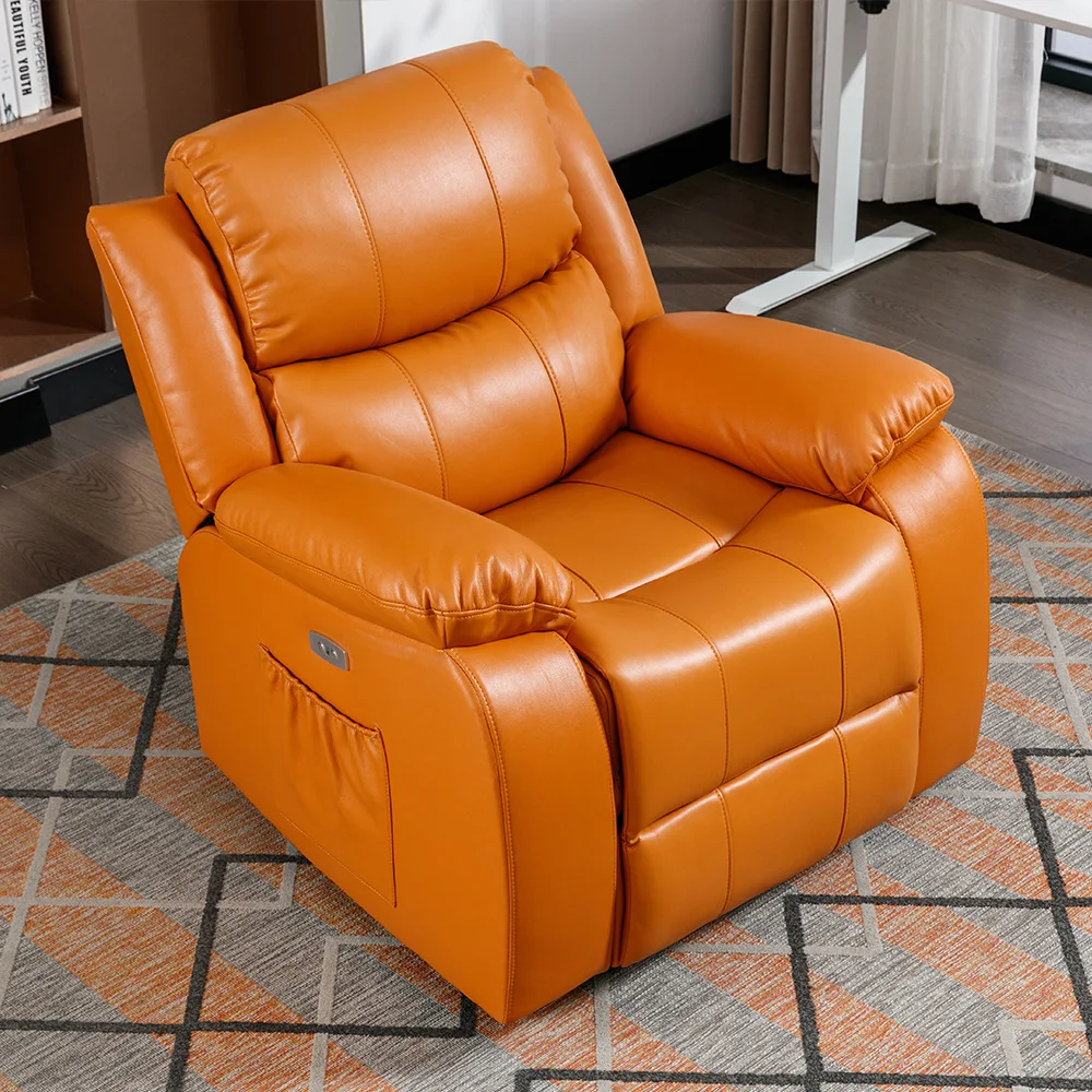 

Modern Single Reclining Sofa with Wood Frame Lazy Multi-functional Sofa Chair Massage Living Room Leisure Sofa Chairpromote sale