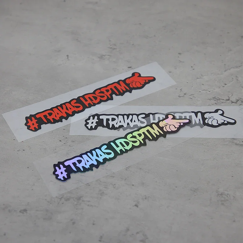 

1PC Auto Stickers with "TRAKAS HDSPTM" Hashtag, Diverse Color Variants, Easy To Apply on Cars, Showcasing Personality