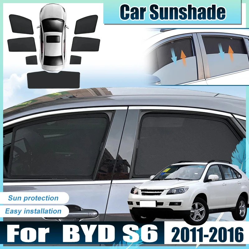 

For BYD S6 Accessories 2014 2011 2012 2013 2015 2016 Car Window Sun Shade Covers light Shield Baffle Screen Parasol UV Protector
