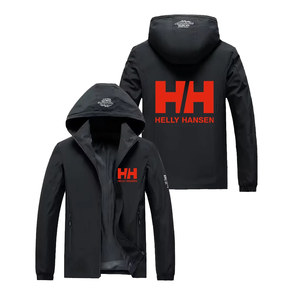 

2024 Spring and Autumn New HH Brand Men's Windproof Zipper Jacket Casual High Quality Hooded Detachable Outdoor Sports Jacket