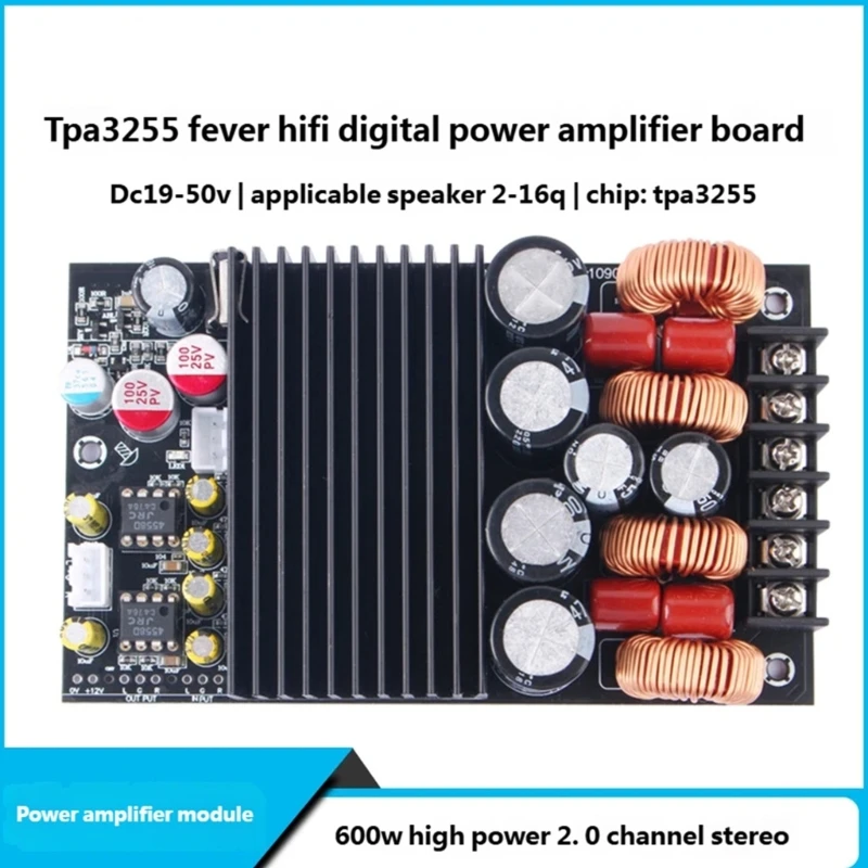 83CE TPA3255 2 Channel 19V-50V 315W+315W Sound Amplifier Module Double Channel