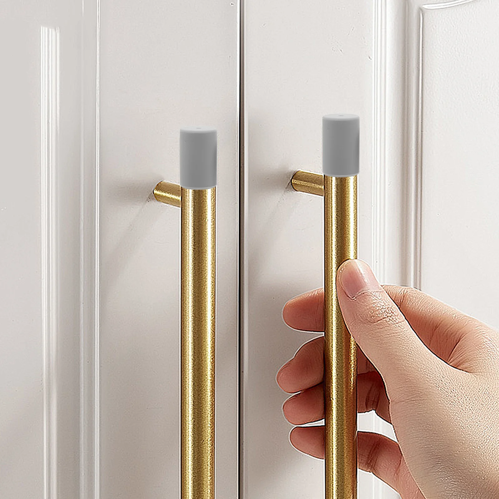 

8Pcs Universal Fit Corner Protectors for Furniture - Silicone Drawer Pull Guards - Proof Handle Cover Wardrobe Cabinet Edge