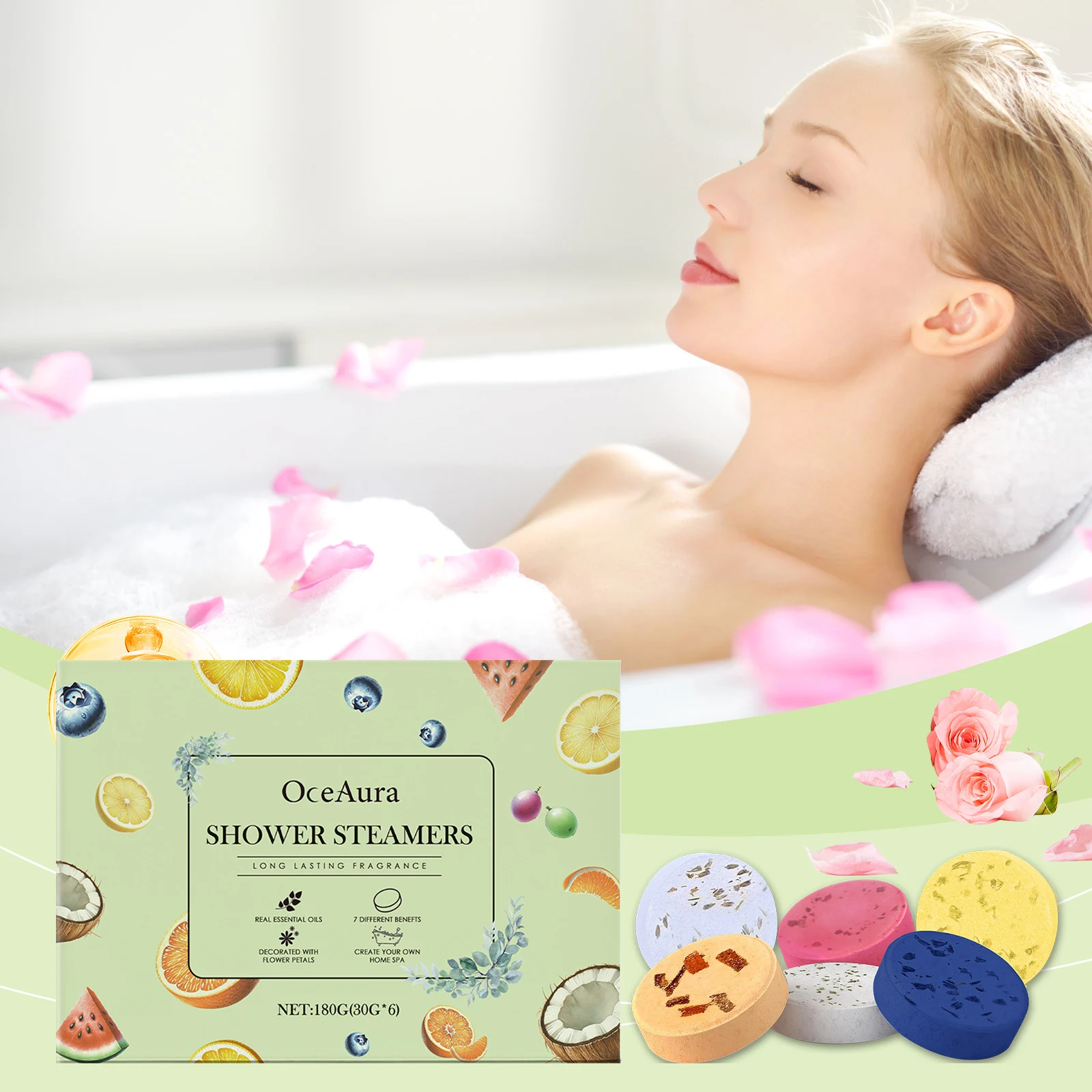 Duschdampfer Aromatherapie – Geburtstagsgeschenke für Frauen, 6er-Pack Duschbomben mit ätherischen Ölen. Geschenke für Sie, Self Care Spa