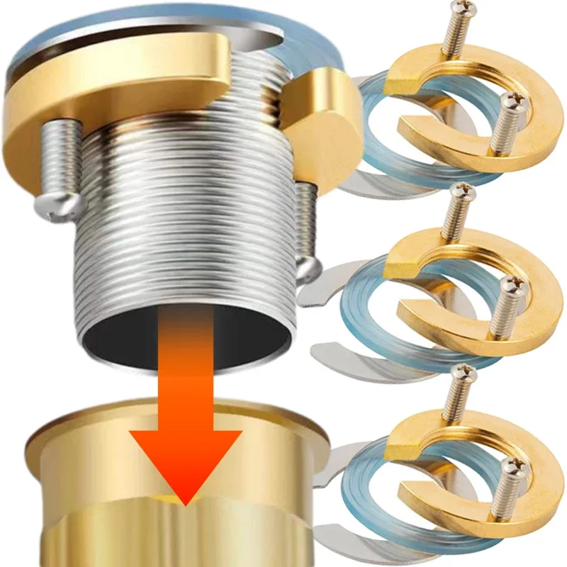 Kit de fijación para grifos y lavabos: Tuerca antideslizante tipo C, herramientas de cocina, arandelas de sujeción y piezas de accesorios.