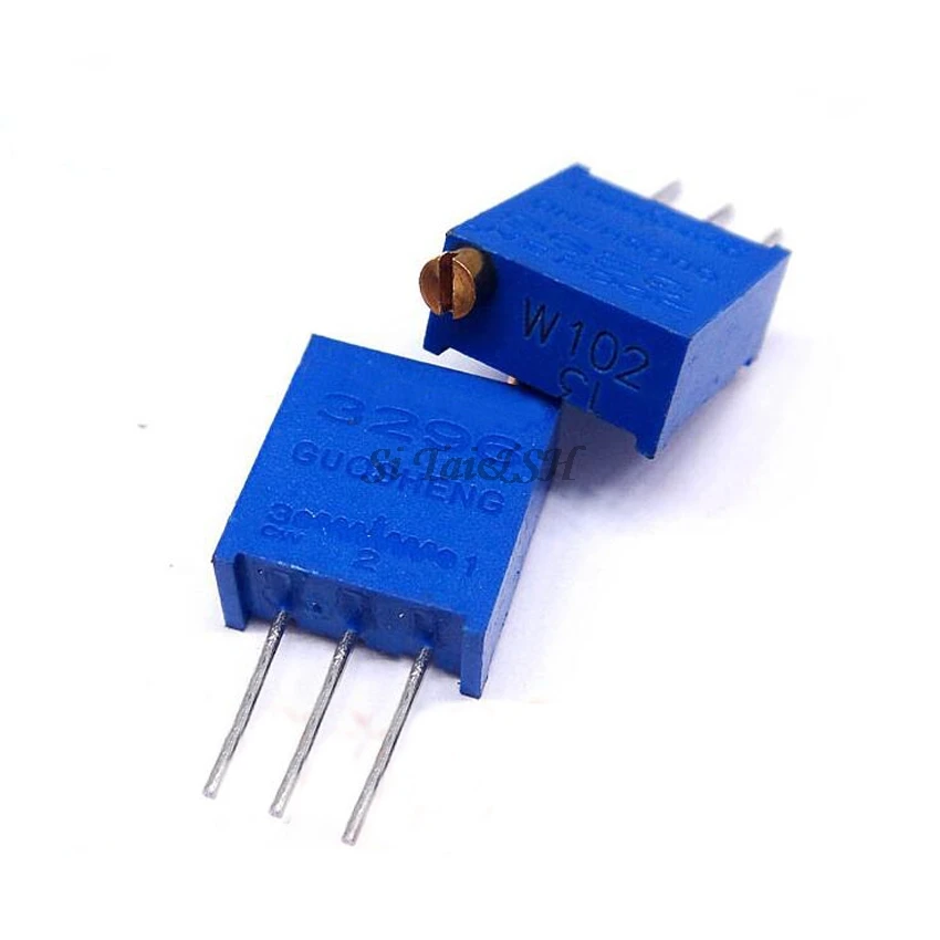 15valuesX1pcs=15pcs 100ohm-2Mohm 0.5w 3296 3296w Variable Resistors MultiTurn trimmer adjustable precision Potentiometer kit