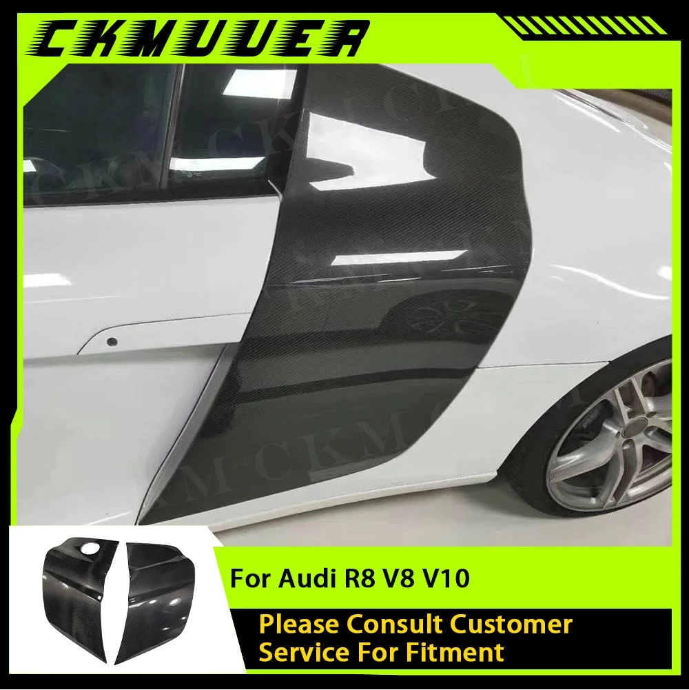 

CKMUUER Carbon Fiber Car Side Door Fender Cover Trim for Audi R8 V8 V10 2008 2009 2010 2011 2012 2013 2014 2015