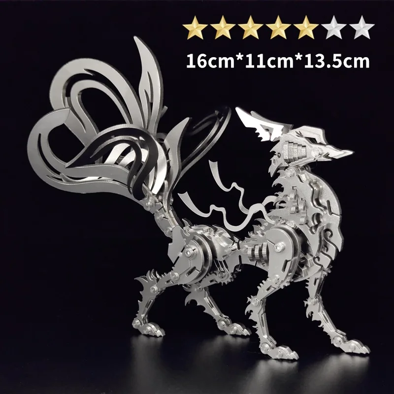 

Epic Scale Large Nine-Tailed Fox3DMetal Assembly Model | Challenge Five-Star Difficulty Adult Precision Mechanical Assembly Kit，