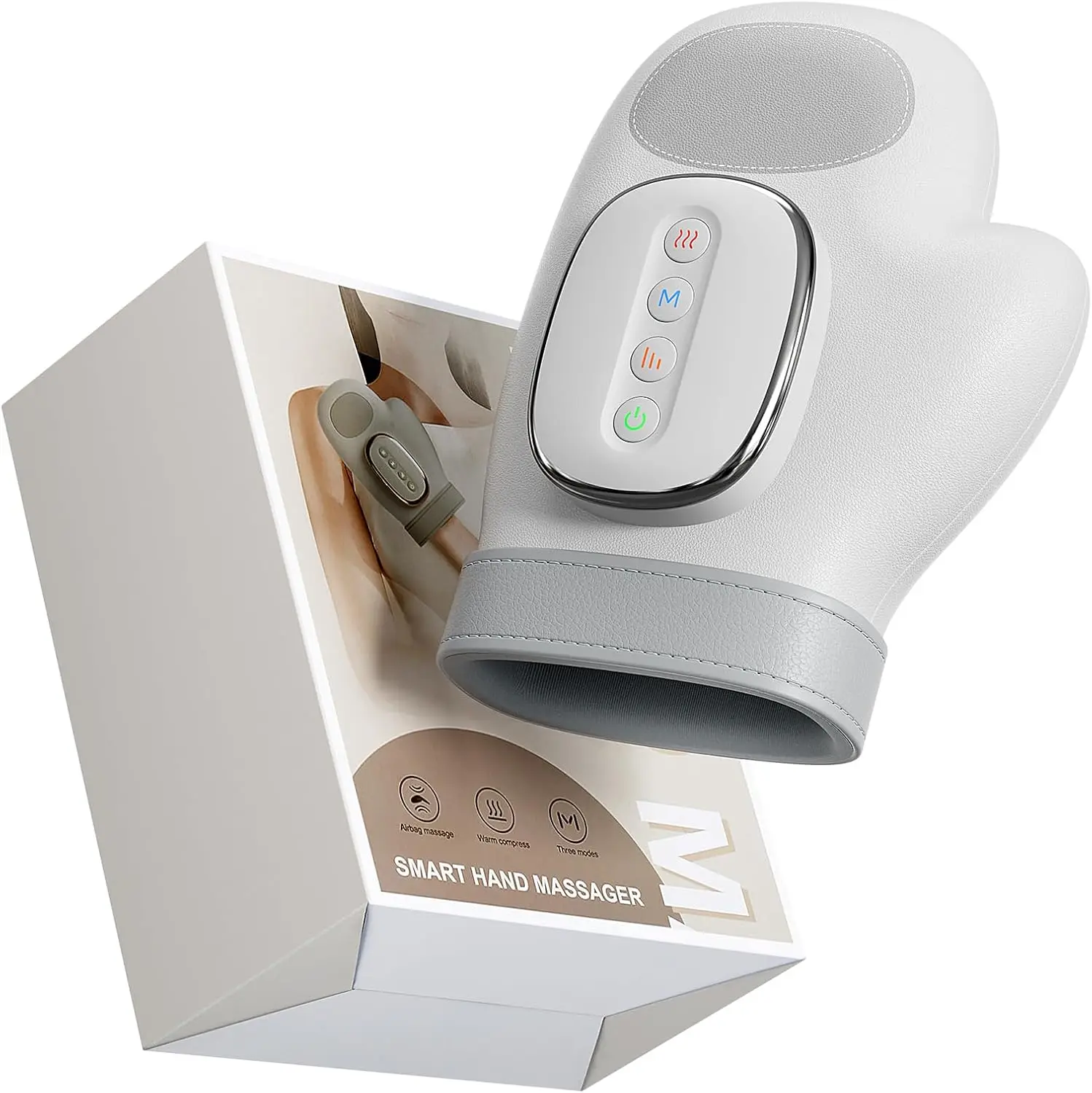 

Hand Massager with Heat Compression Therapy, Cordless Kneading Hand Massager, Wrist Palm Massager, Hand Therapy Glove, 5 Modes