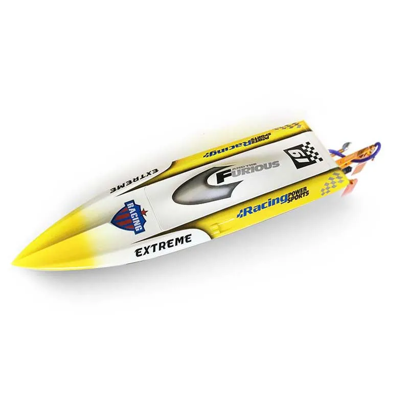 H625 Fiber Glass Yellow Electric Race PNP RC Boat W/ Motor Servo ESC W/O Battery 75km/h for Entertainment Toys TH02643-SMT8