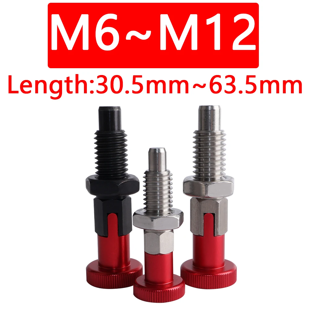 New Product YK217 Red Knob Plunger Spring Stop Pin Index Pin Stainless Steel Snap Lock Spring Positioning Pin Coarse Thread