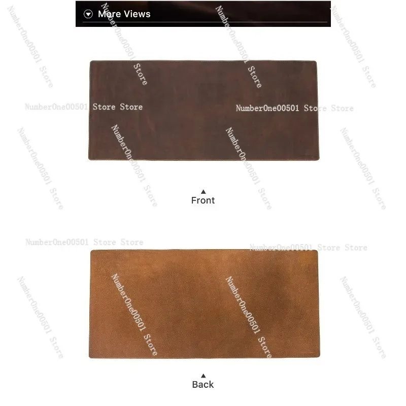 لوحة ماوس جلدية على شكل حصان عتيق، حصيرة مكتب كبيرة غير قابلة للانزلاق ومقاومة للحرارة لألعاب المكتب #6