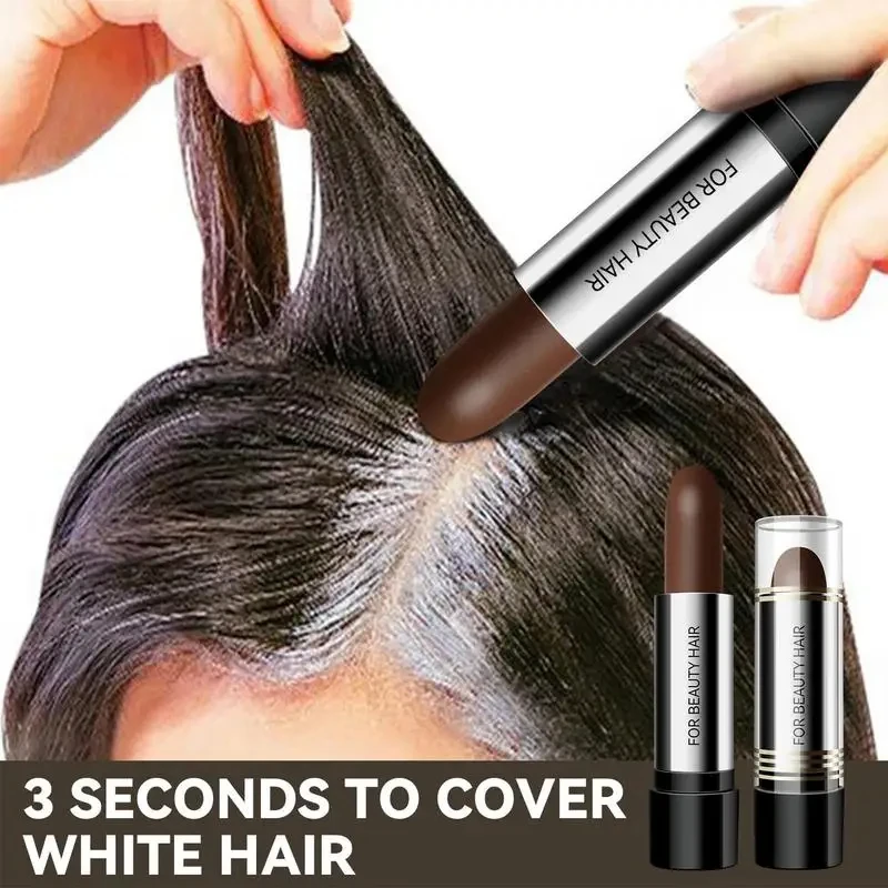 Black Brown One-Time Hair Dye Pen Instant Gray Root Coverage Hair Color Cream Stick Penicl Fast Temporary Cover Up White Hair
