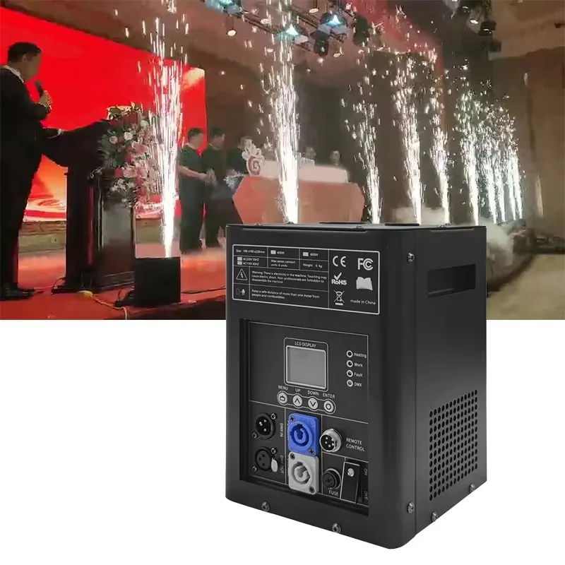 Mini Cold Fountain Spark Machine Wedding Party Stage Cold Sparkler Machine EDM Cool 600W Cold Spark Machine