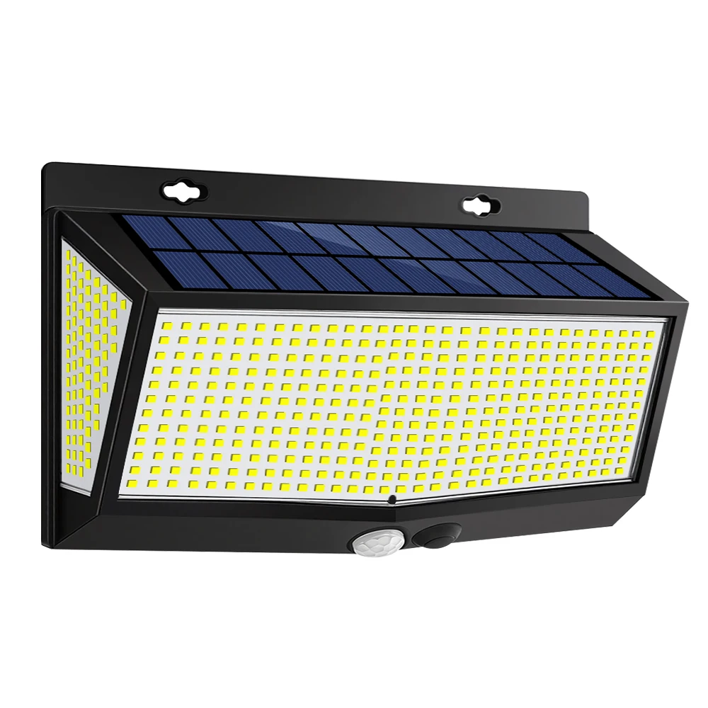 1/2/4 Stück 528LED Solarleuchten für den Außenbereich, wasserdicht, 5 Beleuchtungsmodi, Bewegungsmelder, Außenleuchten, solarbetriebene Flutlicht-Wandleuchten für Haus, Terrasse, Zaun, Hofbeleuchtung