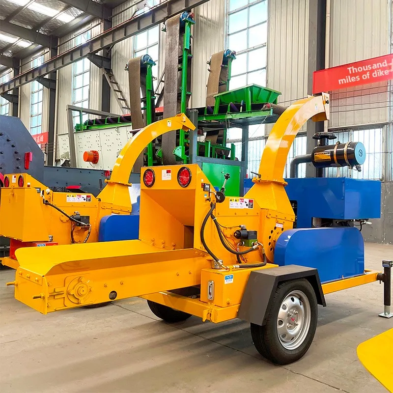 Wood Chipper Shredder, Electric Start High Performance Crusher, Branch Shredding Grinder Tool for Landscape Mulch Making