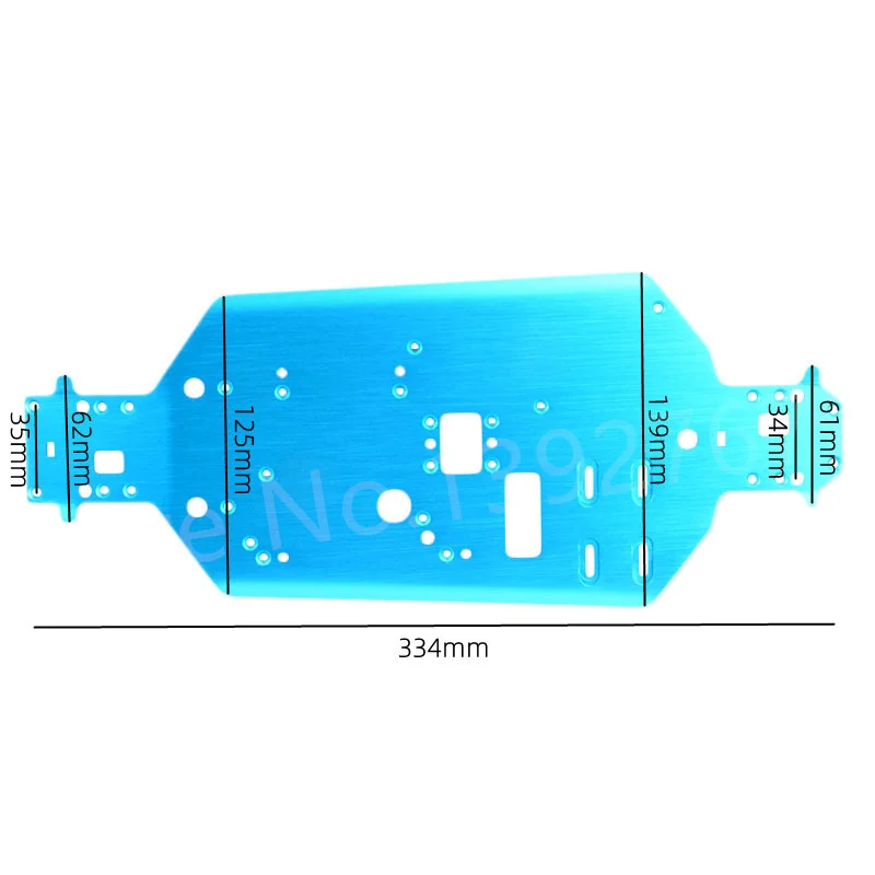 RC Car HSP 06001 Aluminum Metal Chassis Upgrade For 1/10 Scale Models Remote Control Part 94105/106/108