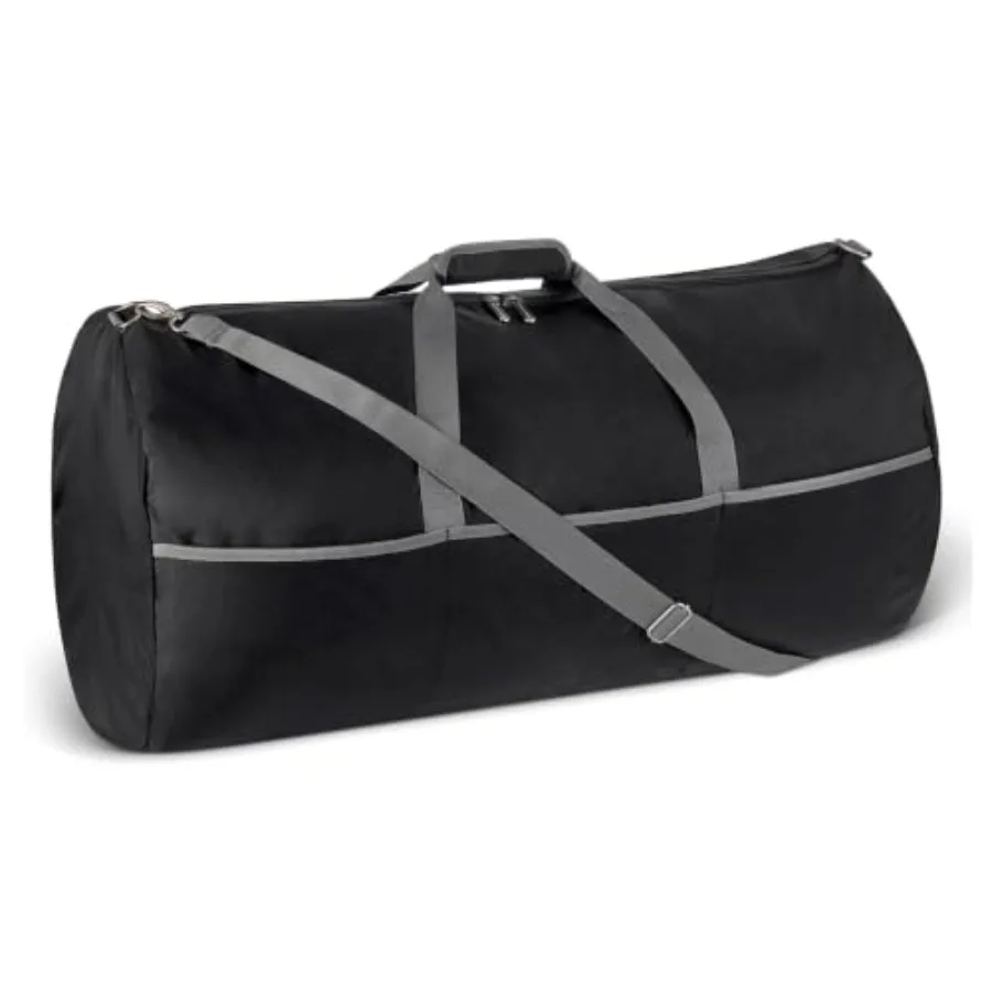 Extra Large Foldable Nylon Duffel Bag for Travel/Storage with Zippe Pockets, 32.4", 150L, 50-LBS Capacity, Previously Basics
