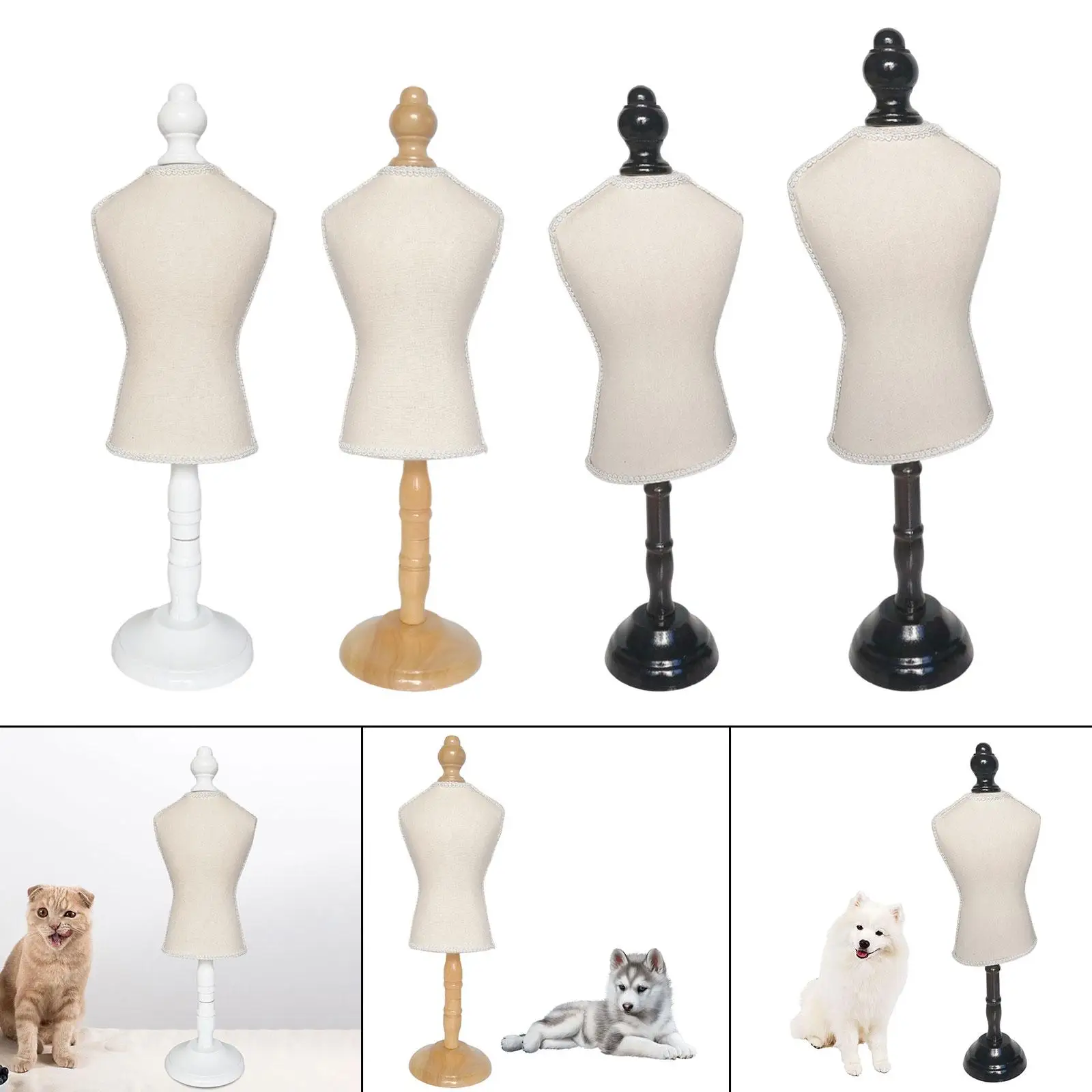 Form Mannequin Stand, Doll Clothes Display Stand, Wooden Pet