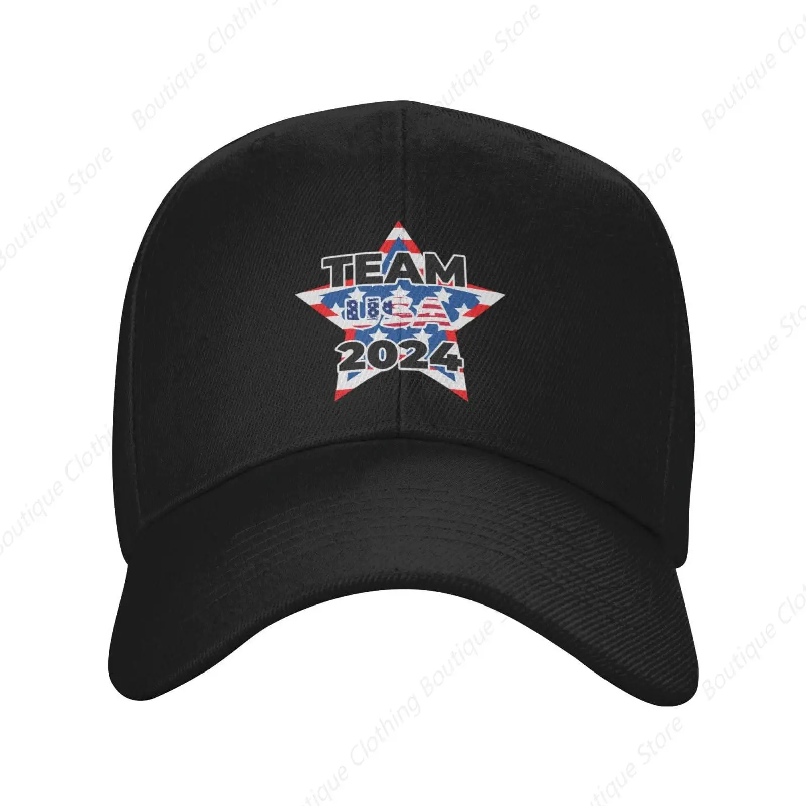 

Team USA 2024 Team Cap July 26 Paris Sports Day Hats Summer Independence Day Hat Paris Vacation Baseball Caps Black