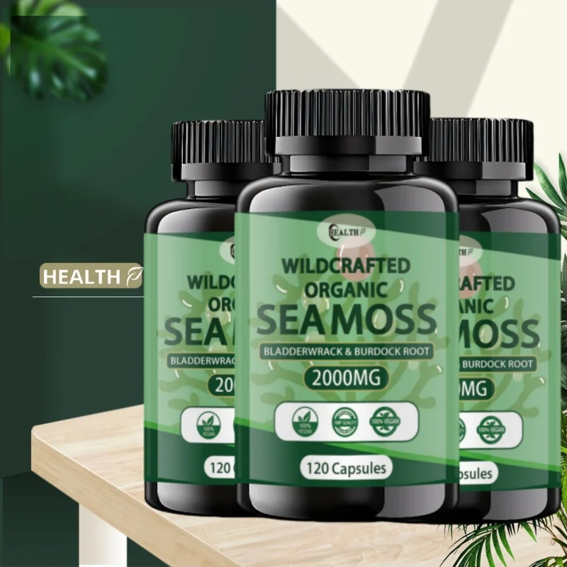 

Irish Seaweed Capsules - Made from organic seaweed, bladder, and burdock roots - Made in the United States - Premium superfood