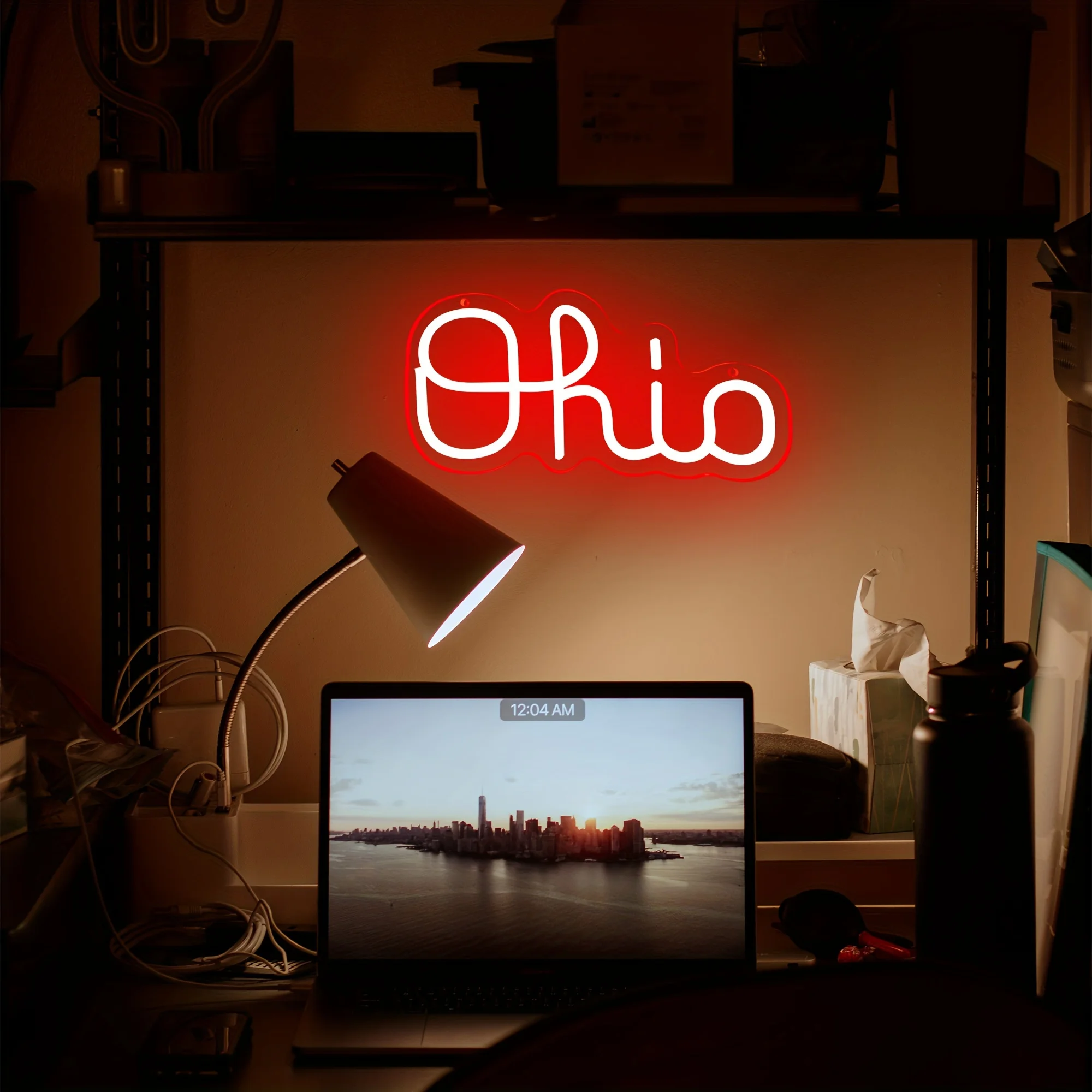 Ohio State Neon Signs for Bar Dorm Room Decor ,USB Powered Neon Signs for Bar Club Store Party Man Cave Home Wall Decor