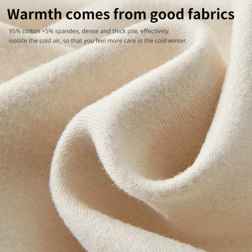 Winter New Autumn underwear Warm Thermal Underwear Set Men's Fleece-lined Full Zip Overcoat Sweater Pants Sleepwear Tracksuit