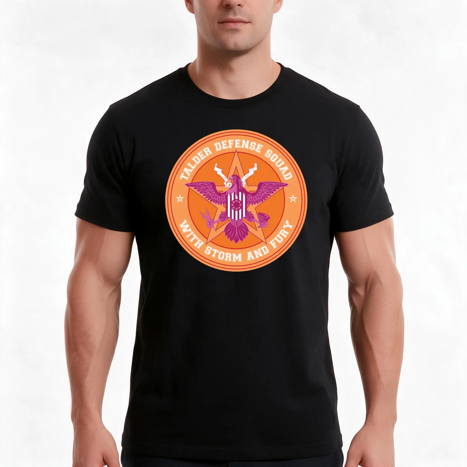 Talder Defense Squad - With Storm And Fury lesbian flag colors T-Shirt Summer Casual Cotton Tee Oversized Streetwear Tops