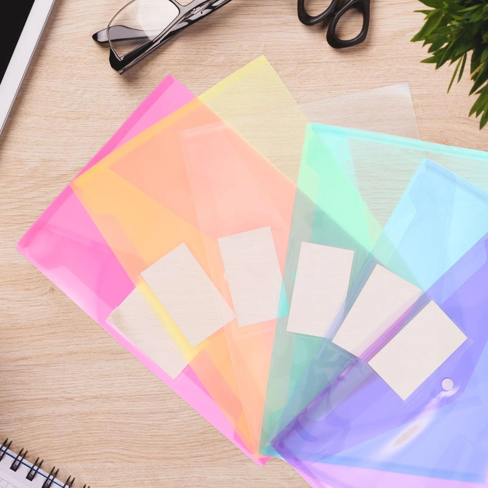 

6 Pcs File Holder Plastic Envelopes Folders Document Bag Documents Manager Clear Files