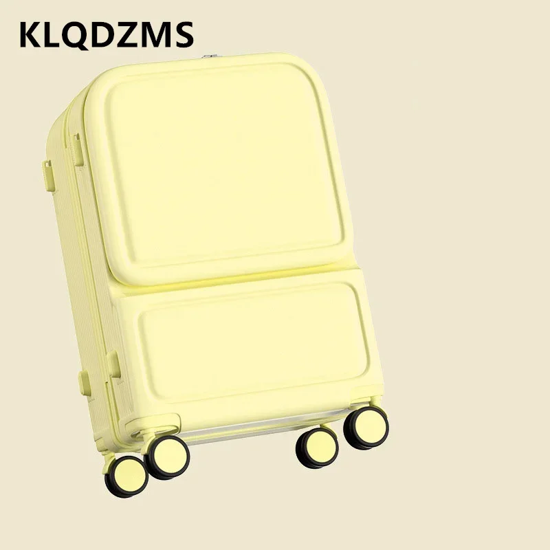 Klqdzms 20 "22" 24 "26 Zoll hochwertige Koffer vorne öffnen Laptop Boarding Case PC Trolley Fall multifunktion ales Frauen gepäck