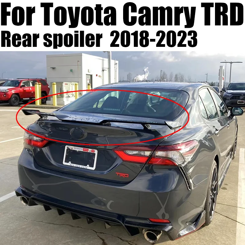 

For 2018 19 2020 2021 2022 2023 Toyota Camry Gloss Black JDM TRD Style Highkick Trunk Spoiler Wing Tailgate Body Kit Accessories