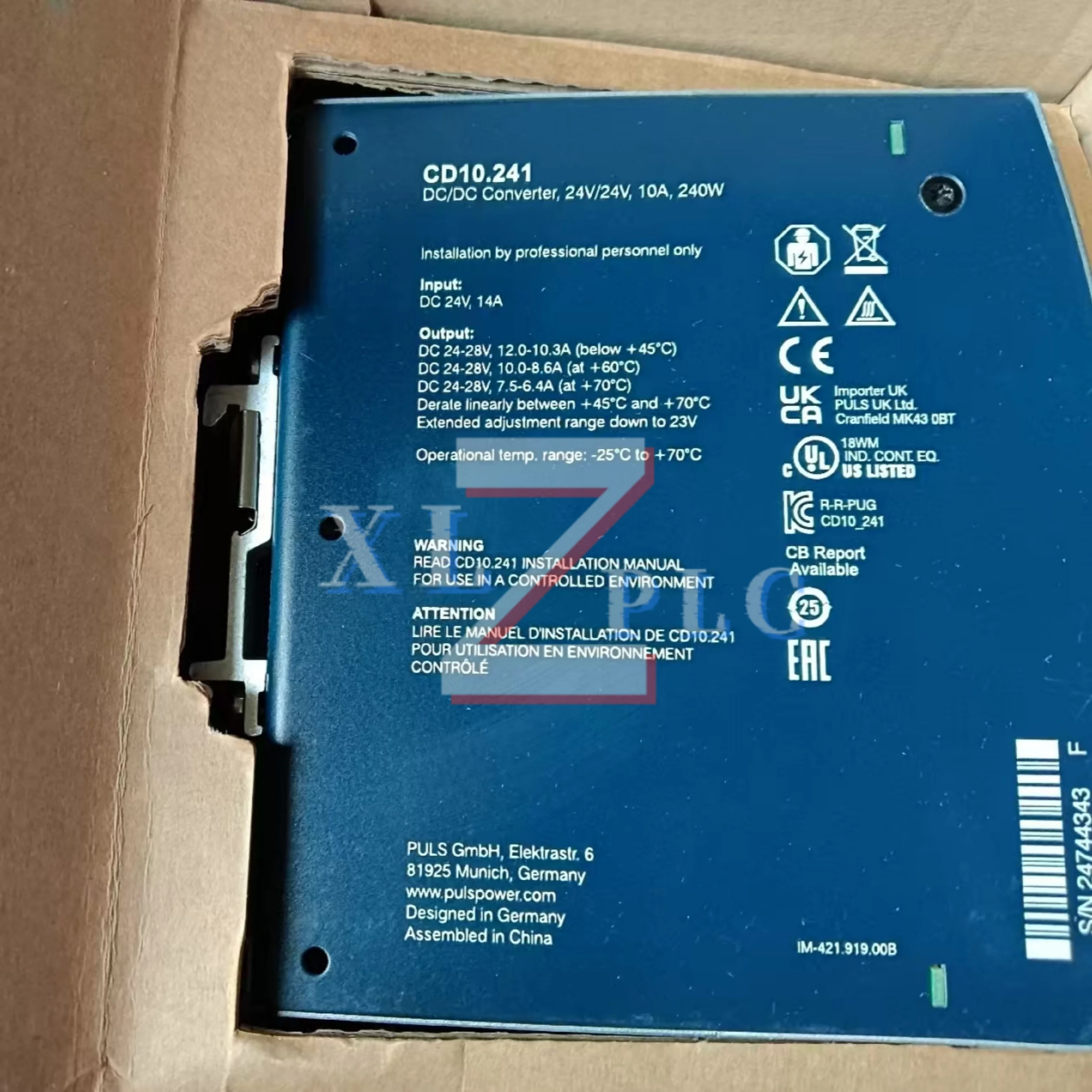 nuovo alimentatore originale ML95.100 CD10.241