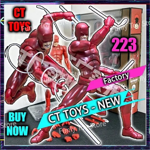 En Stock Ct Toys Daredevil Mafex 223 versión cómica figura SHF Anime figura de acción estatua modelo regalos personalizados juguetes para niños