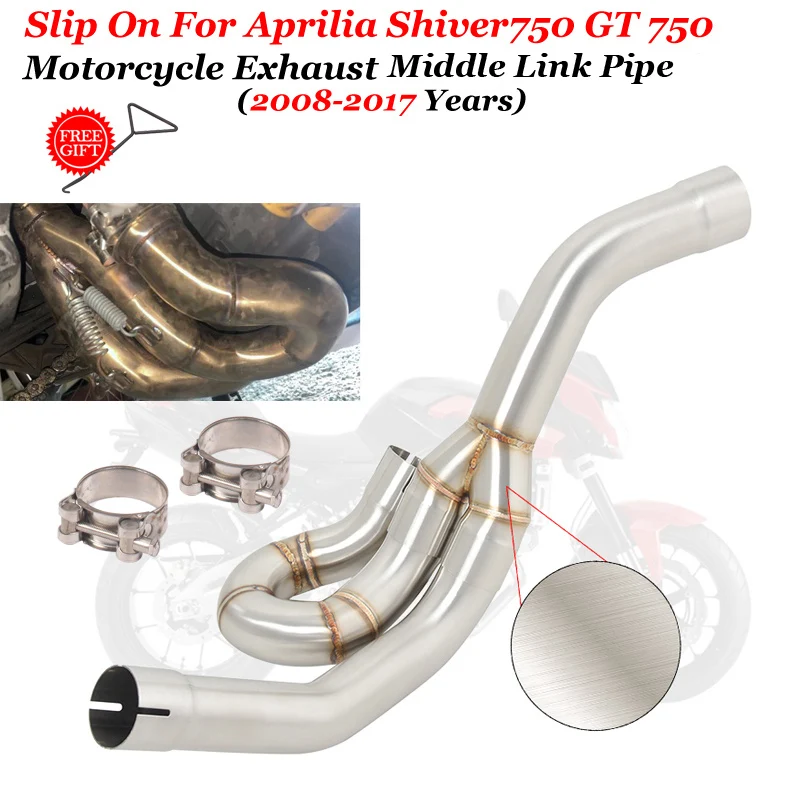 

Slip-On For Aprilia Shiver750 Motorcycle Exhaust Modified Middle Link Pipe SL750 Shiver 750 GT750 2008 - 2017 Moto Escape Tube