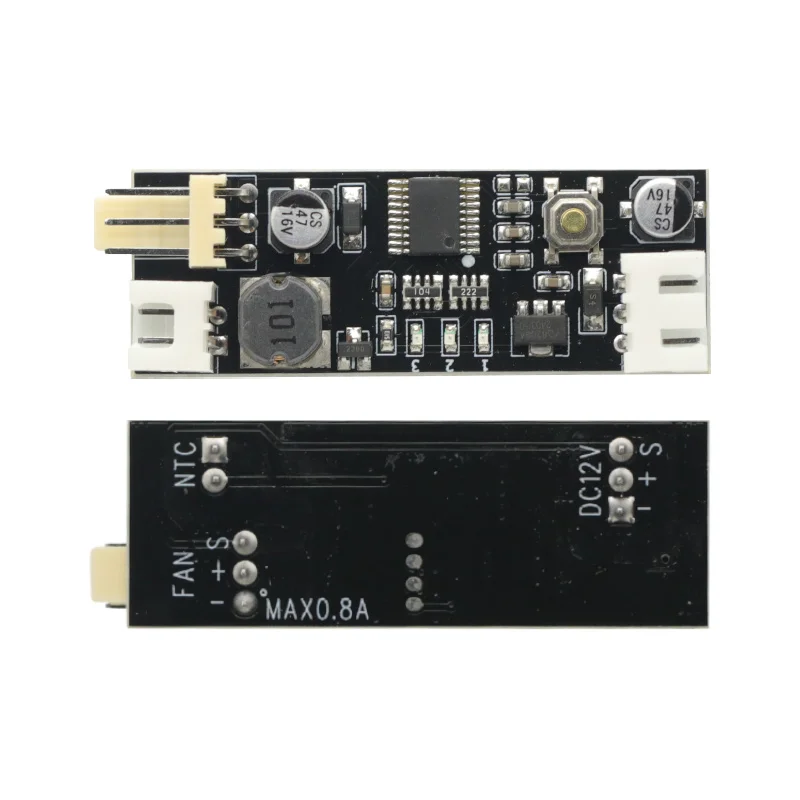 Pojedynczy 12V 0.8A DC PWM 2-3 przewodowy regulator temperatury wentylatora regulator prędkości obudowa komputera moduł redukcji szumów płyta nowość