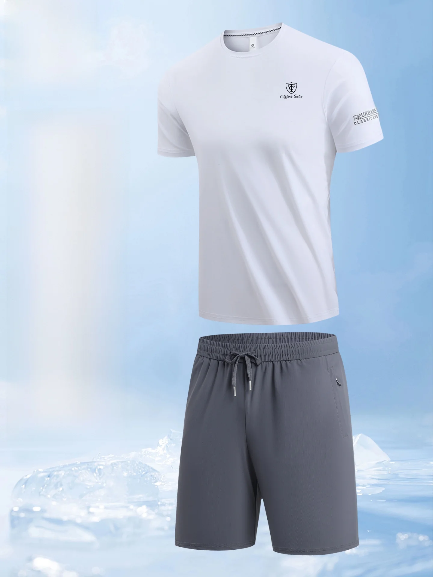 

Мужской комплект Lincoln Ice Silk: быстросохнущая, дышащая, легкая спортивная футболка для бега и повседневной носки в стиле Ханьфу