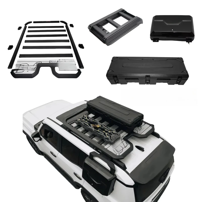 

CAR ROOF RACK ROOF PLATFORM TOOLBOX SIDE LADDER SIDE STORAGE BOX Fits NEW LC250 FJ250 2024+