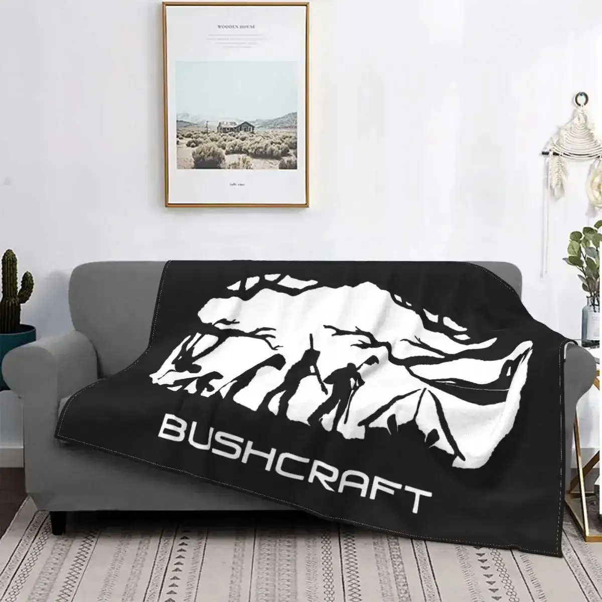 Manta de franela con estampado de evolución para acampar, edredones de viaje, sofá, dormitorio, Bushcraft, supervivencia, montaña, textil salvaje