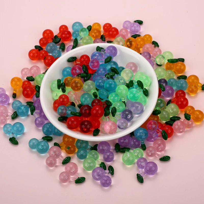 10Pcs/Lot 24 Style Fruit Apple Strawberry Grapes Resin Pendant For DIY Charms Earring Bracelet Necklace Jewelry Making Accessory