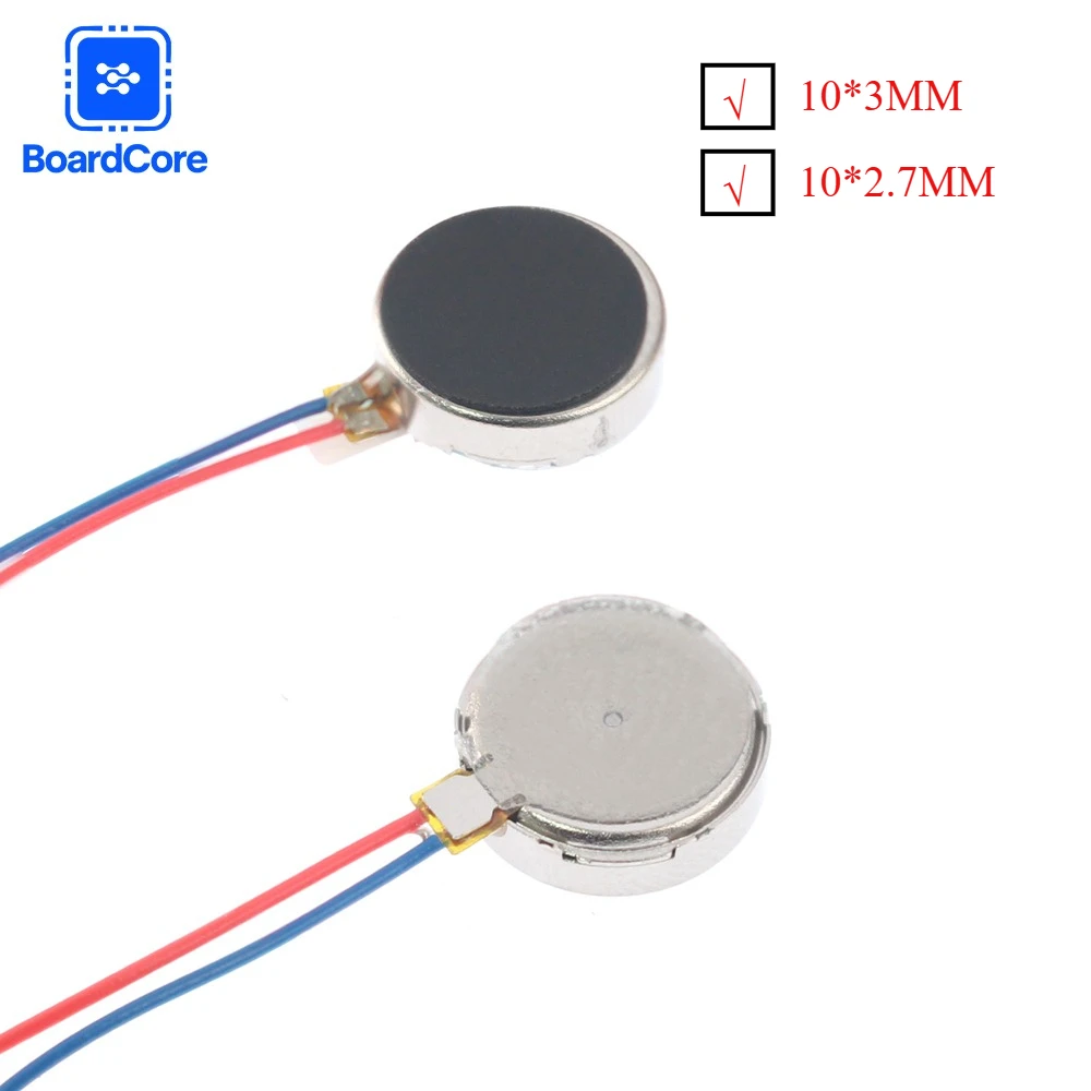 5PCS 1030 1027 Flache Micro Motor DC Vibrationsmotor 10*3MM/10*2,7MM DC 3V Micro Vibration Motor für Mobile Handy Tablet