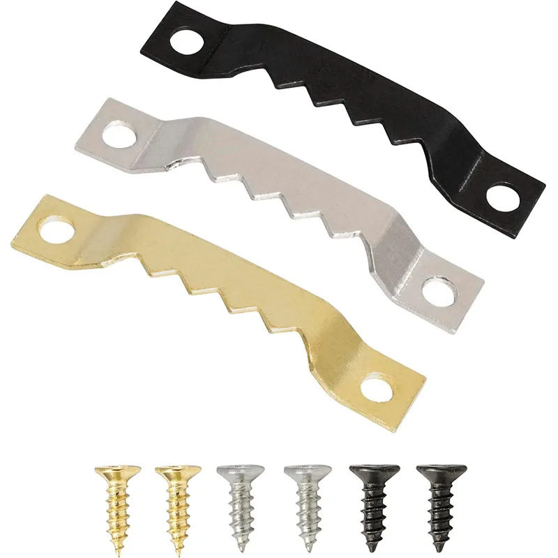 

50 Sets/bag Zigzag Photo Frame Pendant with Screws Hanging Canvas Photo Frame Clock Painting Artwork